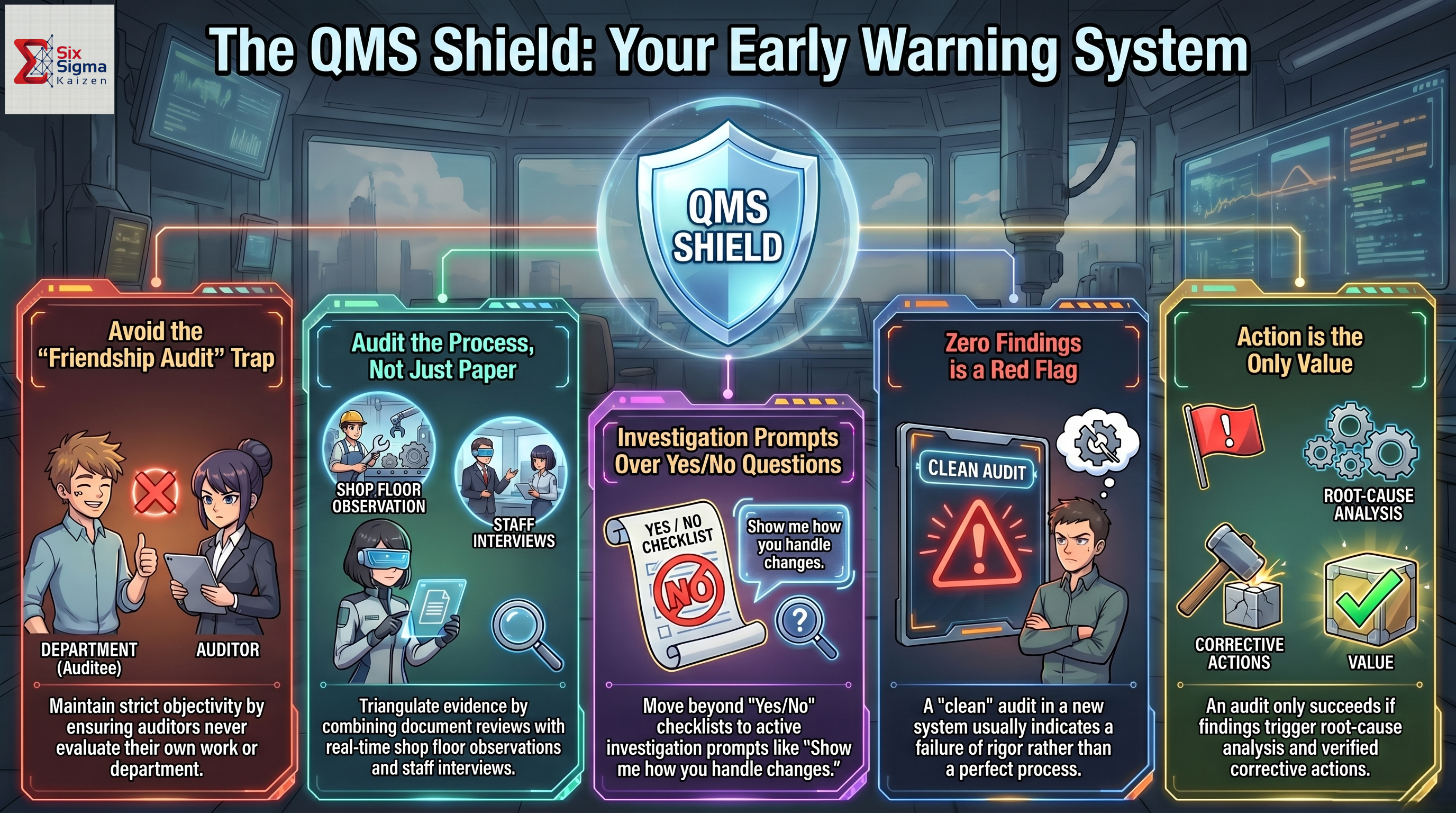ISO 9001 internal audit program development visual summary