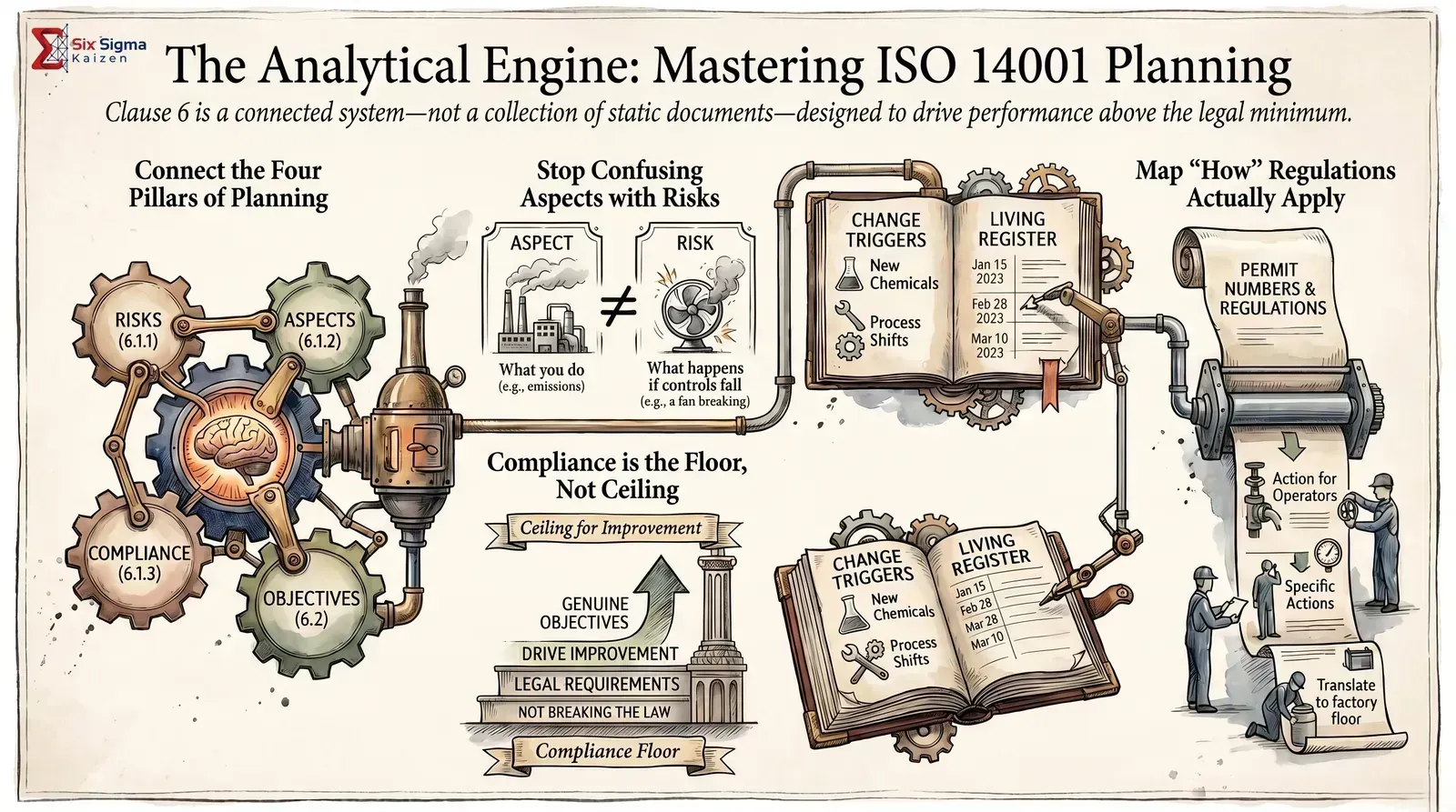 ISO 14001 Clause 6 planning visual summary