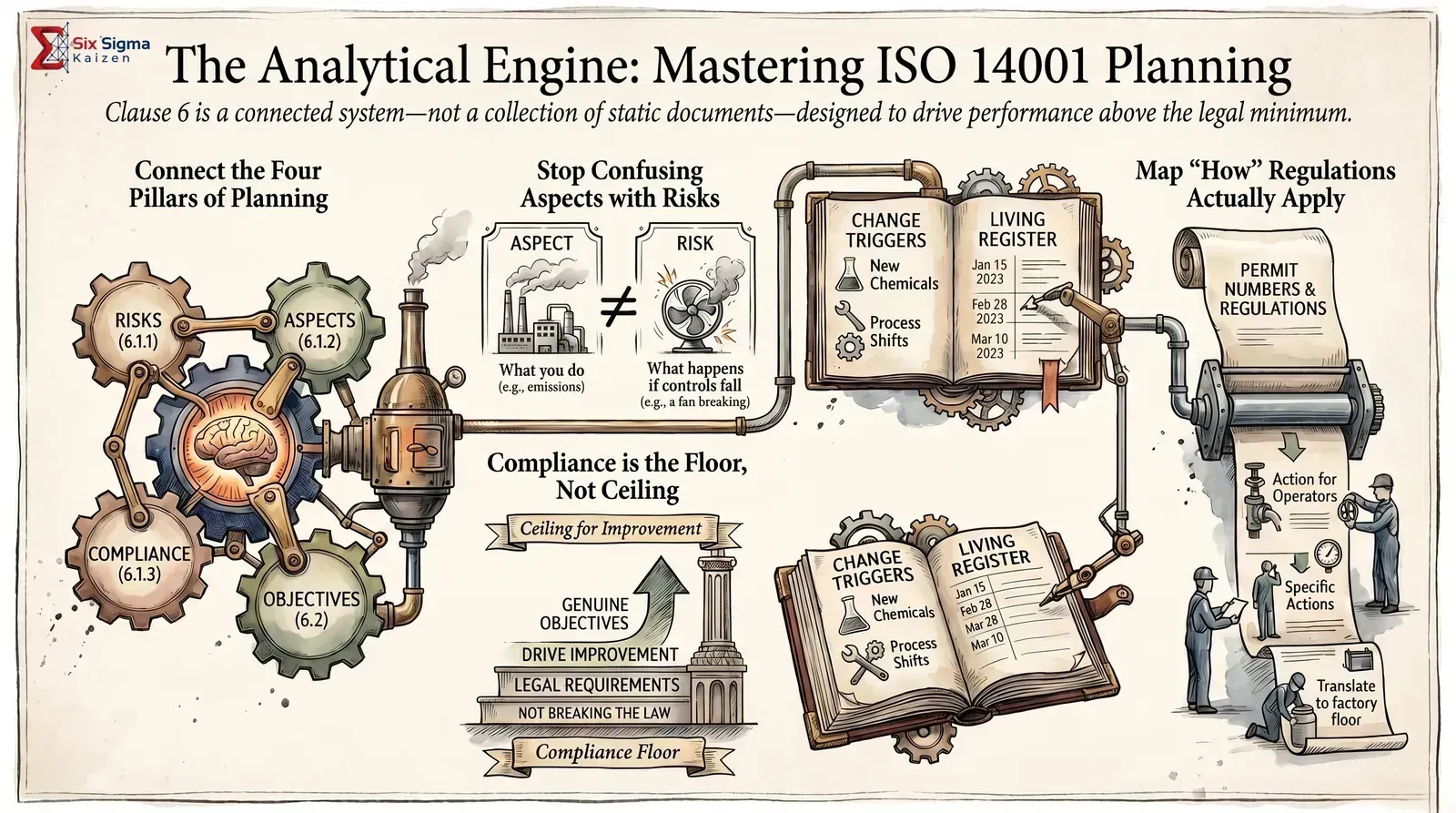 ISO 14001 Clause 7 support visual summary