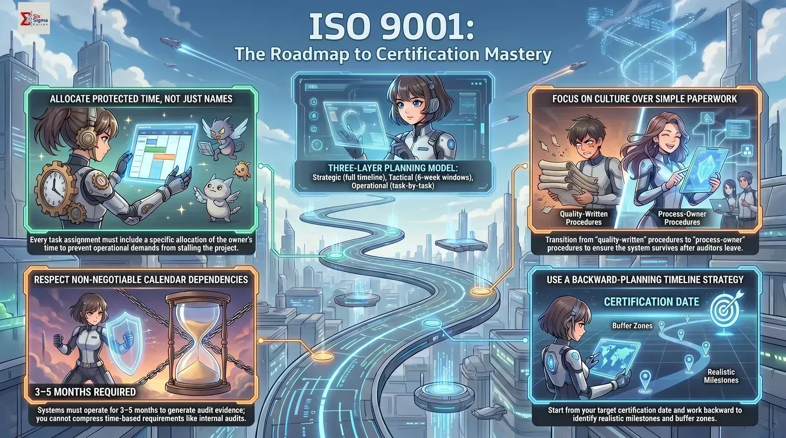 ISO 9001 implementation planning roadmap to certification mastery visual