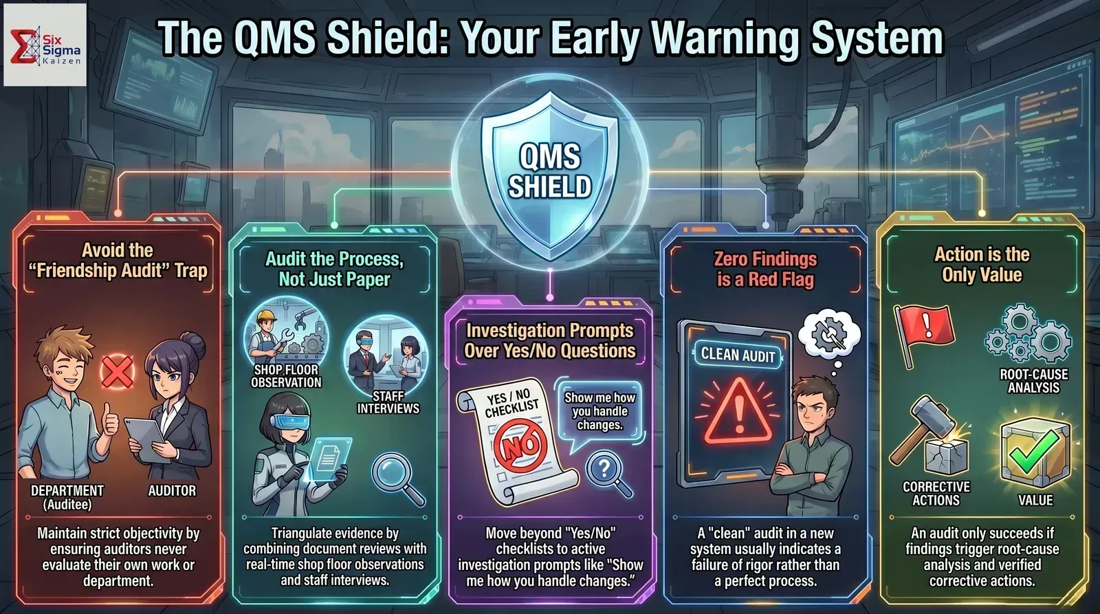 ISO 9001 internal audit program development visual summary
