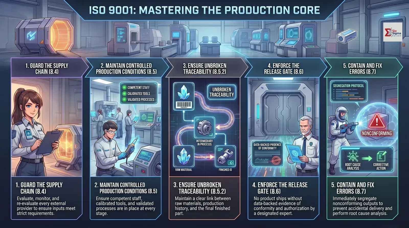 ISO 9001 Clause 8 Part 2 visual summary