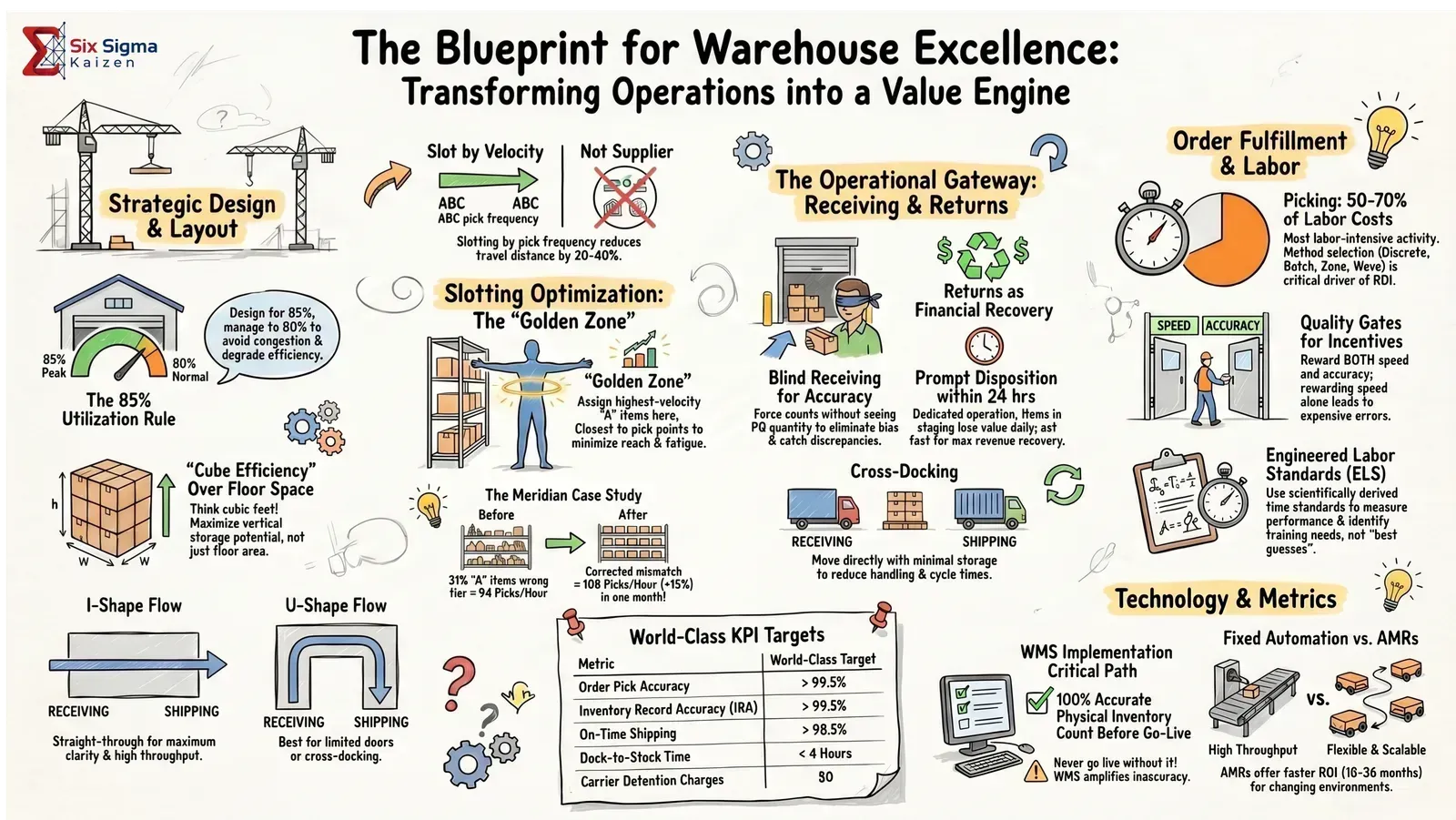 Warehouse excellence blueprint infographic